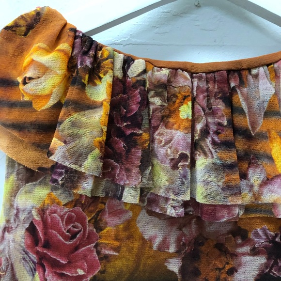 Jean Paul Gautier Soliel Floral Mesh Ruffle Dress - Picture 4 of 15